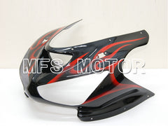 Kawasaki NINJA ZX6R 2005-2006 Injection ABS Fairing - Flame - Black Red - MFS6440 - Fairings Kit