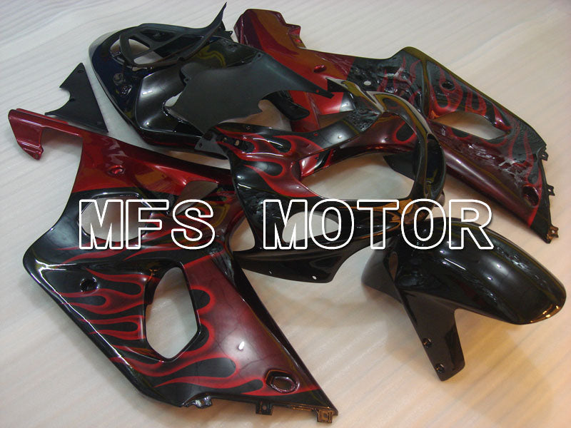 Suzuki GSXR750 2000-2003 Injection ABS Fairing - Flame - Black - MFS6937 - Fairings Kit