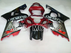 Suzuki GSXR600 GSXR750 2004-2005 Injection ABS Fairing - Factory Style - Black Red - MFS2274 - Fairings Kit