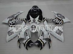 Suzuki GSXR600 GSXR750 2006-2007 Injection ABS Fairing - Lucky Strike - Black White - MFS2350 - Fairings Kit