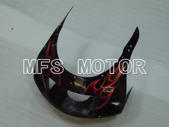 Suzuki GSXR750 1996-1999 ABS Fairing - Flame - Black Orange - MFS6877 - Fairings Kit