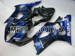 Suzuki GSXR1000 2003-2004 Injection ABS Fairing - Flame - Black Blue - MFS2579 - Fairings Kit