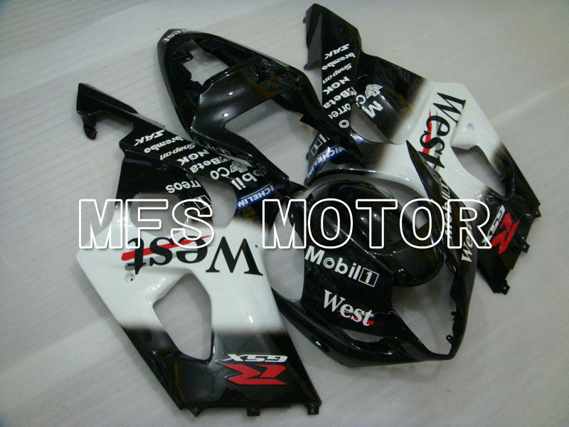 Suzuki GSXR1000 2003-2004 Injection ABS Fairing - West - Black White - MFS2603 - Fairings Kit