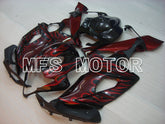 Suzuki GSXR1000 2005-2006 Injection ABS Fairing - Flame - Black Red - MFS2625 - Fairings Kit