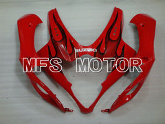 Suzuki GSXR1000 2005-2006 Injection ABS Fairing - Flame - Black Red - MFS2626 - Fairings Kit