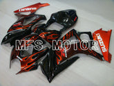 Suzuki GSXR1000 2007-2008 Injection ABS Fairing - Flame - Black Red - MFS2668 - Fairings Kit