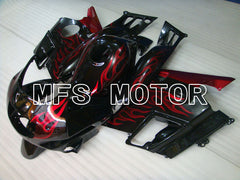 Honda CBR600 F2 1991-1994 ABS Fairing - Flame - Black Red - MFS3111 - Fairings Kit