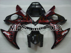 Yamaha YZF-R6 2003-2004 Injection ABS Fairing - Flame - Red wine color Black - MFS3484 - Fairings Kit