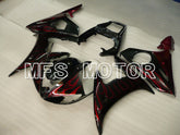 Yamaha YZF-R6 2003-2004 Injection ABS Fairing - Flame - Red wine color Black - MFS3657 - Fairings Kit