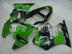 Kawasaki NINJA ZX6R 2000-2002 Injection ABS Fairing - Monster - Black Green - MFS3688 - Fairings Kit