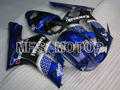 Kawasaki NINJA ZX6R 2003-2004 Injection ABS Fairing - Factory Style - Black Blue - MFS3717 - Fairings Kit
