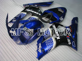 Kawasaki NINJA ZX6R 2003-2004 Injection ABS Fairing - Factory Style - Black Blue - MFS3717 - Fairings Kit