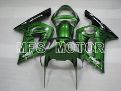 Kawasaki NINJA ZX6R 2003-2004 Injection ABS Fairing - Flame - Black Green - MFS3725 - Fairings Kit