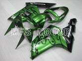 Kawasaki NINJA ZX6R 2003-2004 Injection ABS Fairing - Flame - Black Green - MFS3725 - Fairings Kit