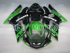 Kawasaki NINJA ZX6R 2003-2004 Injection ABS Fairing - Monster - Black Green - MFS3735 - Fairings Kit