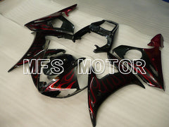 Yamaha YZF-R6 2005 Injection ABS Fairing - Flame - Red Black - MFS3778 - Fairings Kit