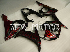 Yamaha YZF-R6 2005 Injection ABS Fairing - Flame - Red Black - MFS3778 - Fairings Kit
