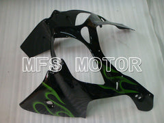 Kawasaki NINJA ZX9R 2000-2001 ABS Fairing - Flame - Black Green - MFS3827 - Fairings Kit