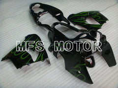 Kawasaki NINJA ZX9R 2000-2001 ABS Fairing - Flame - Black Green - MFS3827 - Fairings Kit