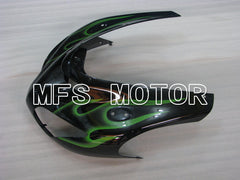Kawasaki NINJA ZX10R 2006-2007 Injection ABS Fairing - Flame - Black Green - MFS4002 - Fairings Kit