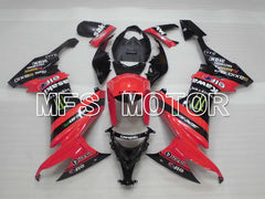 Kawasaki NINJA ZX10R 2008-2010 Injection ABS Fairing - Monster - Black Red - MFS4061 - Fairings Kit
