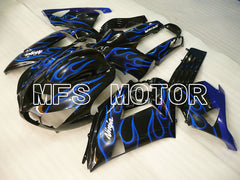 Kawasaki NINJA ZX14R 2006-2011 Injection ABS Fairing - Flame - Black Blue - MFS4183 - Fairings Kit