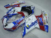 Ducati 848 / 1098 / 1198 2007-2011 Injection ABS Fairing - Unibat - Red wine color White - MFS4197 - Fairings Kit
