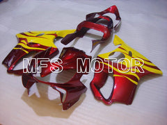 Honda CBR600 F4i 2001-2003 Injection ABS Fairing - Flame - Red wine color Yellow - MFS4667 - Fairings Kit