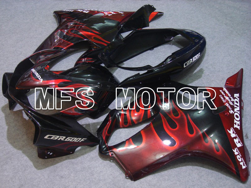 Honda CBR600 F4i 2004-2007 Injection ABS Fairing - Flame - Black Red - MFS4770 - Fairings Kit
