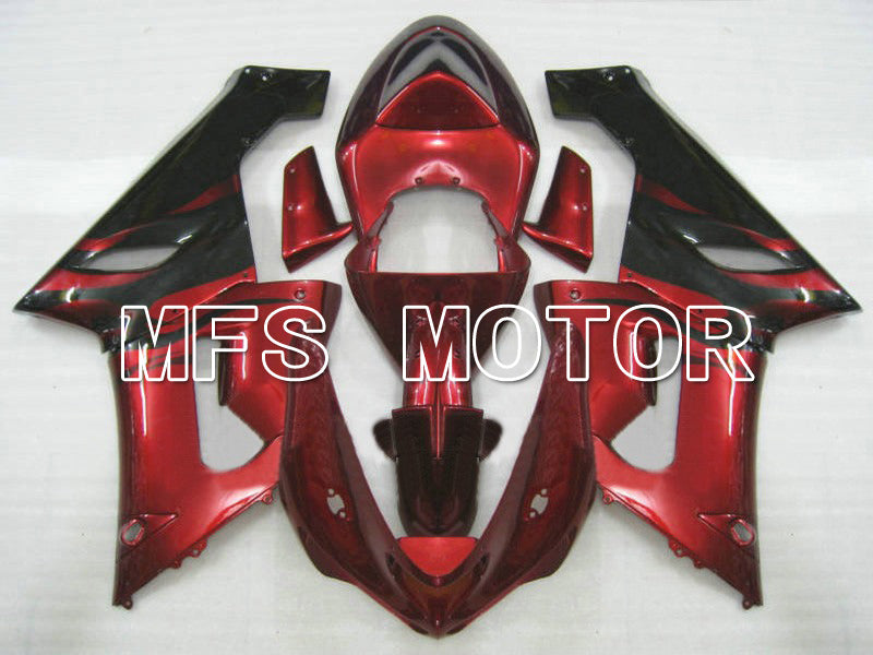 Kawasaki NINJA ZX6R 2005-2006 Injection ABS Fairing - Factory Style - Black Red - MFS5693 - Fairings Kit