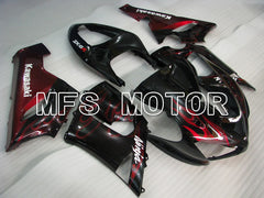 Kawasaki NINJA ZX6R 2005-2006 Injection ABS Fairing - Flame - Black Red - MFS5694 - Fairings Kit
