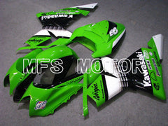 Kawasaki NINJA ZX10R 2004-2005 Injection ABS Fairing - Factory Style - Black Green - MFS5946 - Fairings Kit