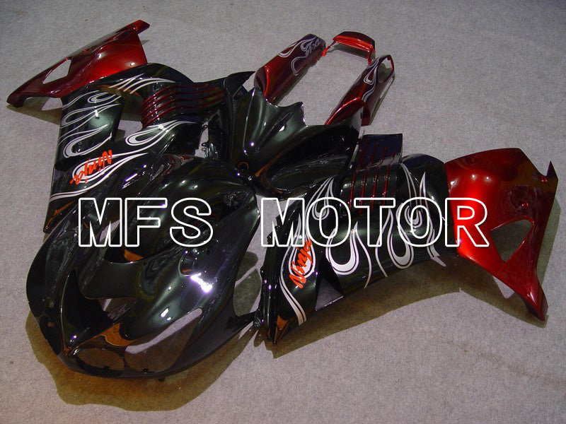 Kawasaki NINJA ZX14R 2006-2011 Injection ABS Fairing - Flame - Black Red - MFS6081 - Fairings Kit