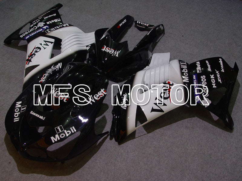 Kawasaki NINJA ZX14R 2006-2011 Injection ABS Fairing - West - Black White - MFS6118 - Fairings Kit