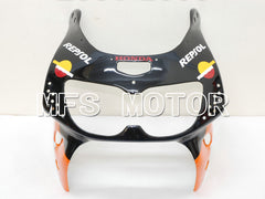 Honda CBR900RR 919 1996-1997 ABS Fairing - Repsol - Black Orange Red - MFS6131 - Fairings Kit
