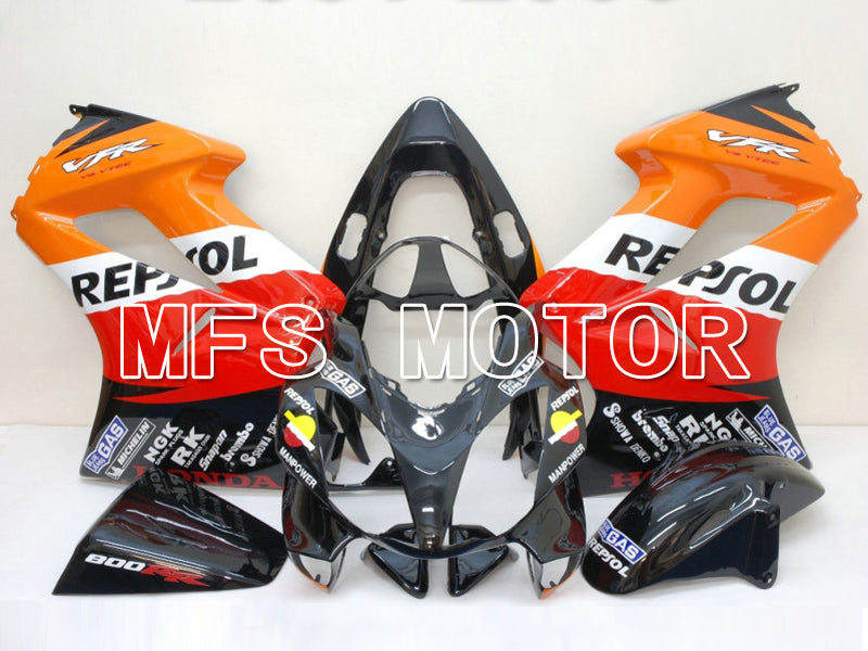 Honda VFR800 2002-2013 Injection ABS Fairing - Repsol - Red Orange Black - MFS6334 - Fairings Kit