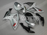 Suzuki GSXR600 GSXR750 2006-2007 Injection ABS Fairing - Factory - White Silver - MFS6438 - Fairings Kit