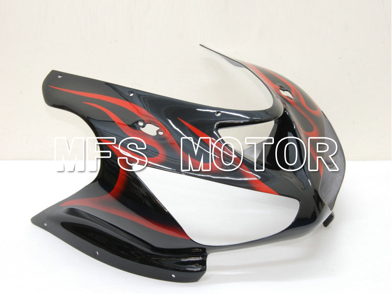 Kawasaki NINJA ZX6R 2005-2006 Injection ABS Fairing - Flame - Black Red - MFS6440 - Fairings Kit