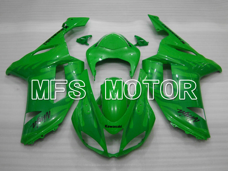 Kawasaki NINJA ZX6R 2007-2008 Injection ABS Fairing - Flame - Green - MFS6444 - Fairings Kit