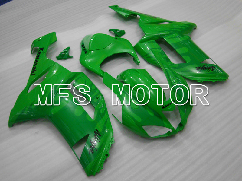 Kawasaki NINJA ZX6R 2007-2008 Injection ABS Fairing - Flame - Green - MFS6444 - Fairings Kit