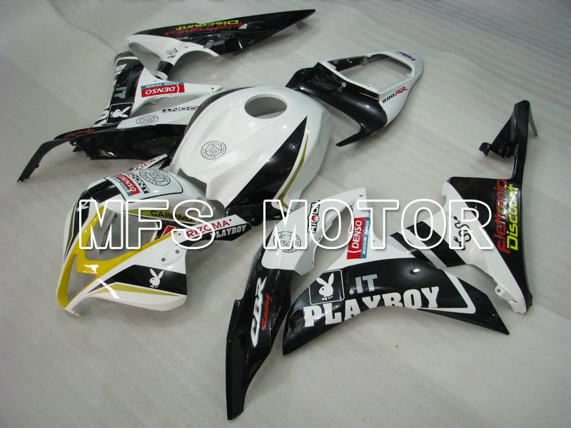 Honda CBR600RR 2007-2008 Injection ABS Fairing - PlayBoy - Black White - MFS5782 - Fairings Kit