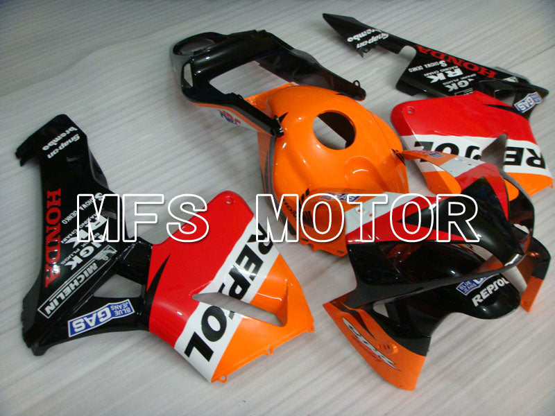 Honda CBR600RR 2003-2004 Injection ABS Fairing - Repsol - Orange Red Black - MFS2080 - Fairings Kit