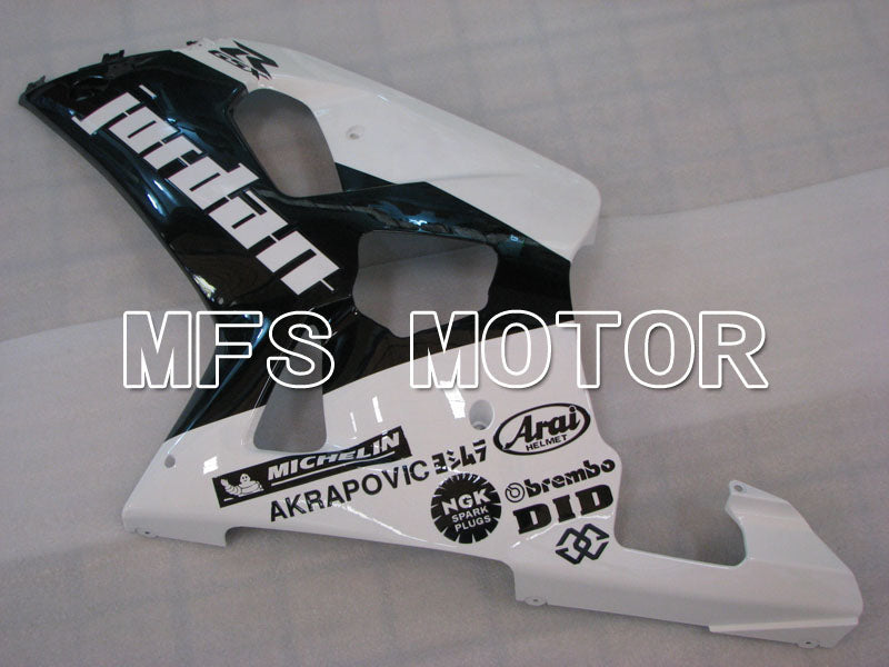 Suzuki GSXR600 2001-2003 Injection ABS Fairing - Factory Style - Black White - MFS2179 - Fairings Kit