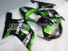 Suzuki GSXR750 2000-2003 Injection ABS Fairing - Factory Style - Black Green - MFS6993 - Fairings Kit