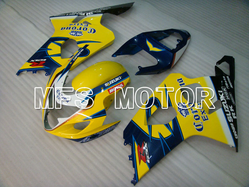 Suzuki GSXR600 GSXR750 2004-2005 Injection ABS Fairing - Corona - Black Blue Yellow - MFS2230 - Fairings Kit