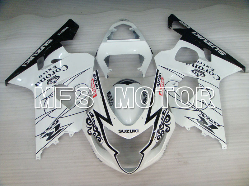 Suzuki GSXR600 GSXR750 2004-2005 Injection ABS Fairing - Corona - Black White - MFS2234 - Fairings Kit