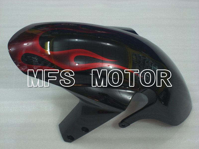 Suzuki GSXR600 GSXR750 2004-2005 Injection ABS Fairing - Flame - Black Red - MFS2237 - Fairings Kit