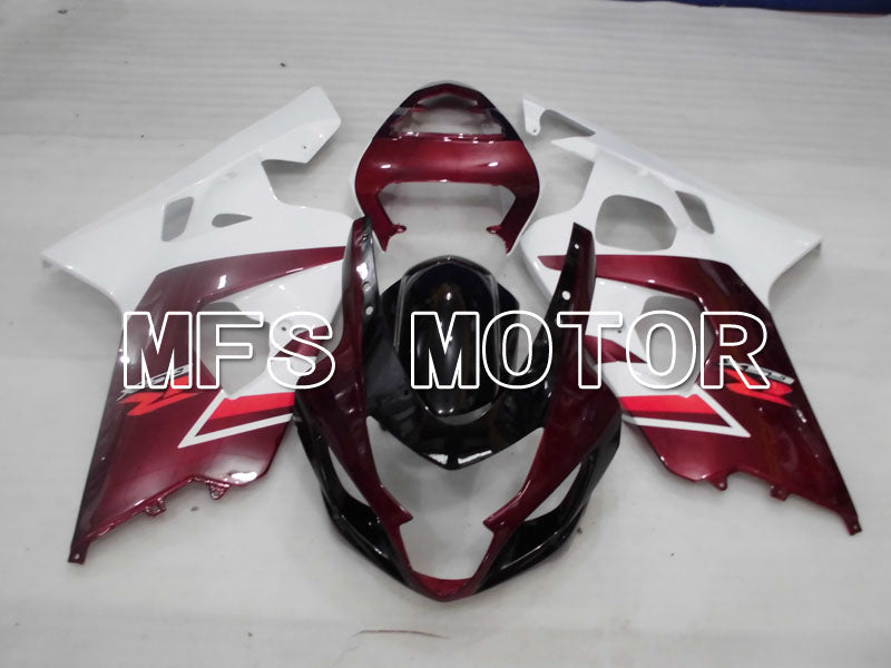 Suzuki GSXR600 GSXR750 2004-2005 Injection ABS Fairing - Factory Style - White Red wine color - MFS2295 - Fairings Kit