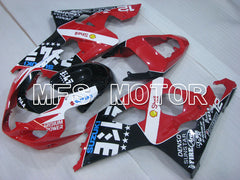 Suzuki GSXR600 GSXR750 2004-2005 Injection ABS Fairing - Shell - Black Red - MFS2297 - Fairings Kit