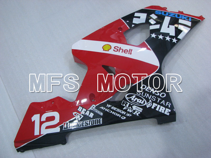 Suzuki GSXR600 GSXR750 2004-2005 Injection ABS Fairing - Shell - Black Red - MFS2297 - Fairings Kit